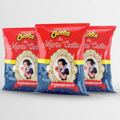 Salgadinho Cheetos Personalizado Branca de Neve | Lembrancinha Festa Infantil