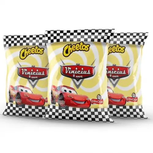 Salgadinho Cheetos Personalizado Carros | Lembrancinha Festa Infantil