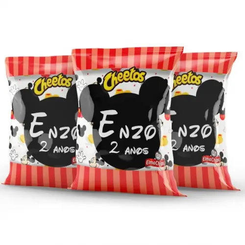 Salgadinho Cheetos Personalizado Mickey | Lembrancinha Festa Infantil