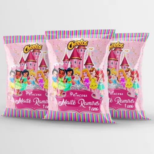 Salgadinho Cheetos Personalizado Princesas Cute Baby | Lembrancinha Festa Infantil