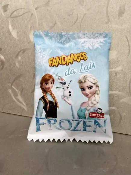 Saquinho Metalizado Ziplock Frozen Ana E Elsa Personalizado | Lem