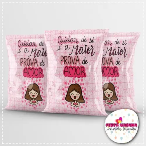 Saquinho Outubro Rosa Personalizado | Lembrancinha Festa Infantil