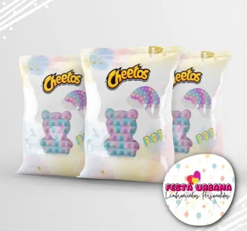 Saquinho pop It Fidget Toys Candy Color Personalizado | Lembrancinha Festa Infantil