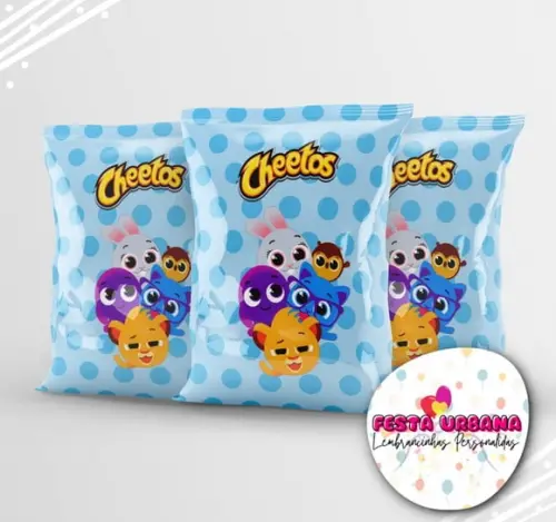 Saquinho Bolofofos Azul Menino Personalizado | Lembrancinha Festa Infantil