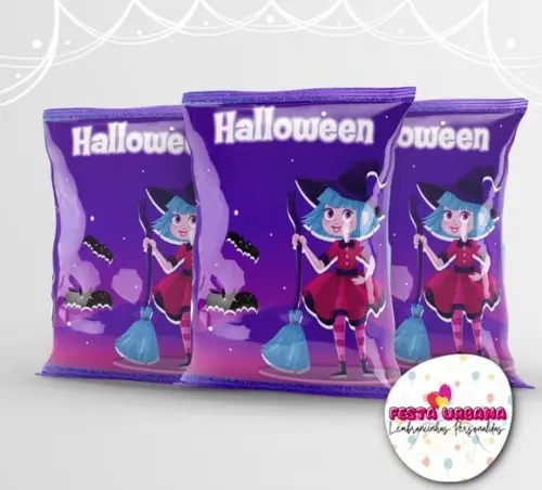 Saquinho Dia Das Bruxas Halloween Personalizado | Lembrancinha Festa Infantil
