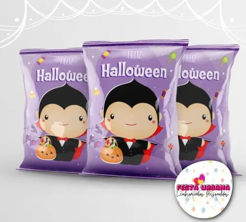 Saquinho Dia Das Bruxas Halloween Personalizado | Lembrancinha Festa Infantil