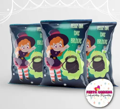 Saquinho Dia Das Bruxas Halloween Personalizado | Lembrancinha Festa Infantil