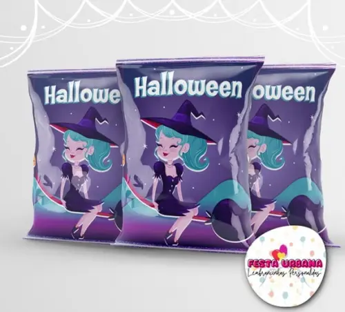Saquinho Dia Das Bruxas Halloween Personalizado | Lembrancinha Festa Infantil