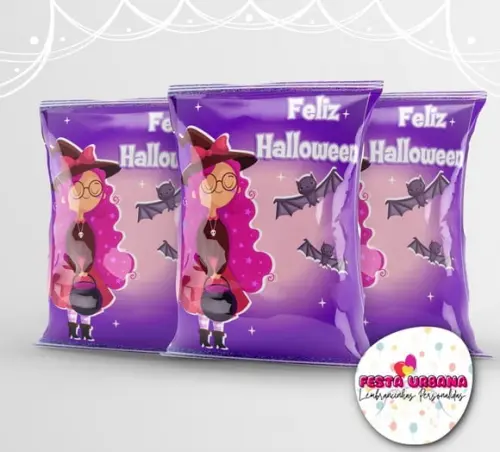 Saquinho Dia Das Bruxas Halloween Personalizado | Lembrancinha Festa Infantil