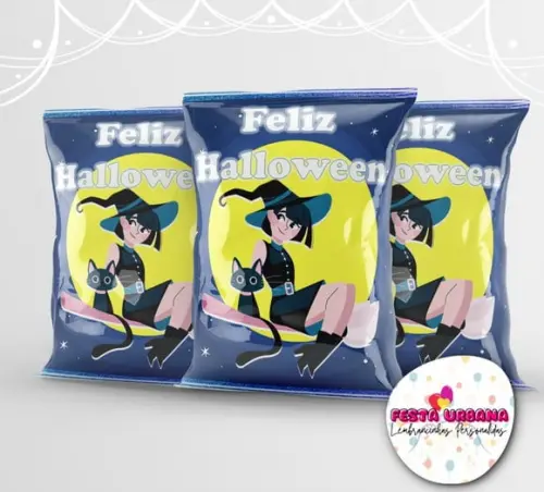 Saquinho Dia Das Bruxas Halloween Personalizado | Lembrancinha Festa Infantil