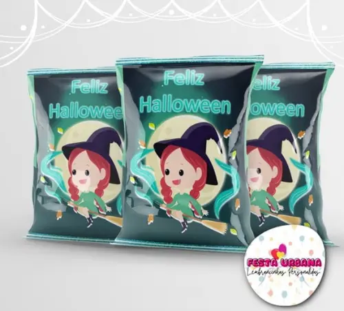 Saquinho Dia Das Bruxas Halloween Personalizado | Lembrancinha Festa Infantil