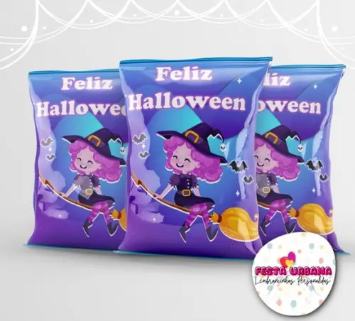 Saquinho Dia Das Bruxas Halloween Personalizado | Lembrancinha Festa Infantil