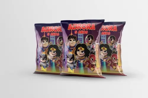 Saquinho Liga da Justiça Cute Baby Personalizado | Lembrancinha Festa Infantil