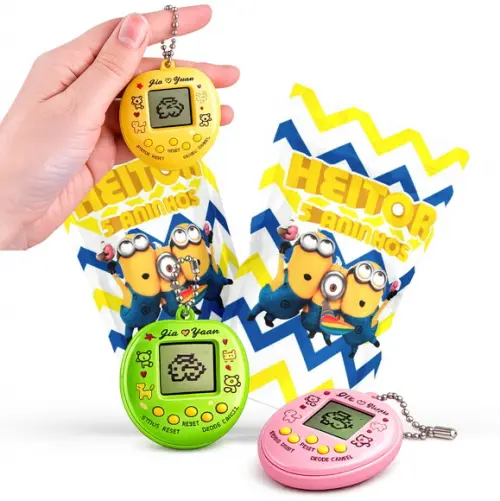 Saquinho Metalizado Ziplock Tamagotchi Minions Bichinho Virtual no Zip Personalizado | Lembrancinha Festa Infantil