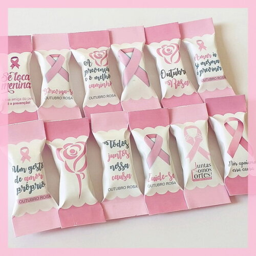 Balinha Outubro Rosa Personalizada | Lembrancinha Evento