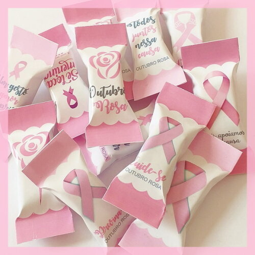 Balinha Outubro Rosa Personalizada | Lembrancinha Evento