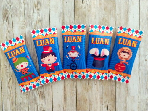 Bala Personalizada Circo Menino | Lembrancinha Festa Infantil