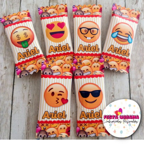 Bala Personalizada Emoji | Lembrancinha Festa Infantil
