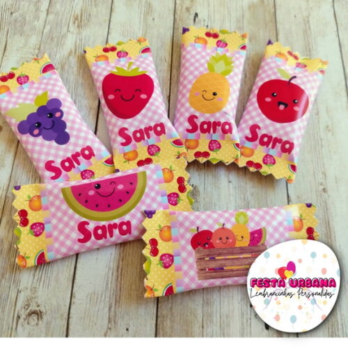 Bala Personalizada Frutinhas | Lembrancinha Festa Infantil