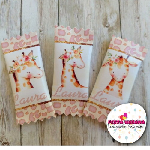 Bala Personalizada Girafinha | Lembrancinha Festa Infantil