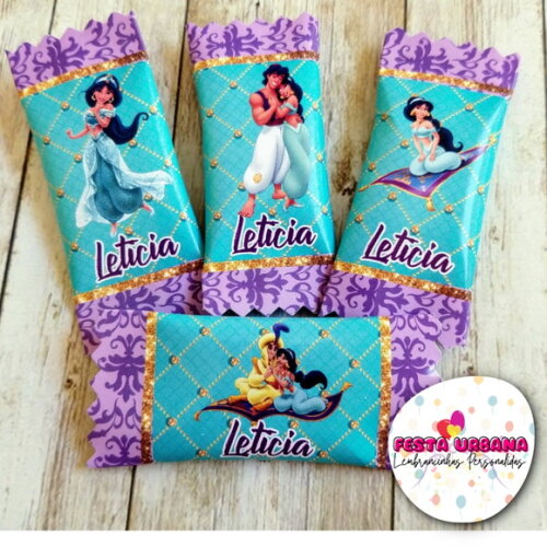 Bala Personalizada Jasmine | Lembrancinha Festa Infantil