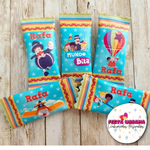 Bala Personalizada Mundo Bita | Lembrancinha Festa Infantil