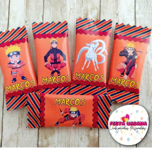 Bala Personalizada Naruto | Lembrancinha Festa Infantil