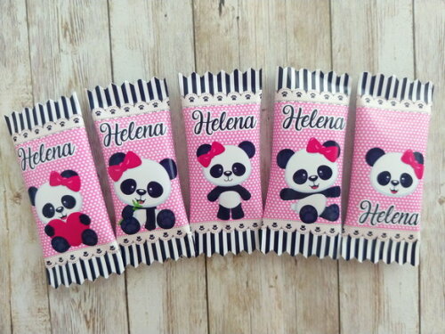 Bala Personalizada Panda Rosa | Lembrancinha Festa Infantil