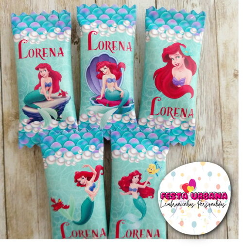 Bala Personalizada Pequena Sereia | Lembrancinha Festa Infantil