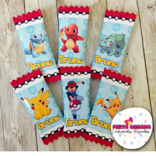 Bala Personalizada Pokémon | Lembrancinha Festa Infantil