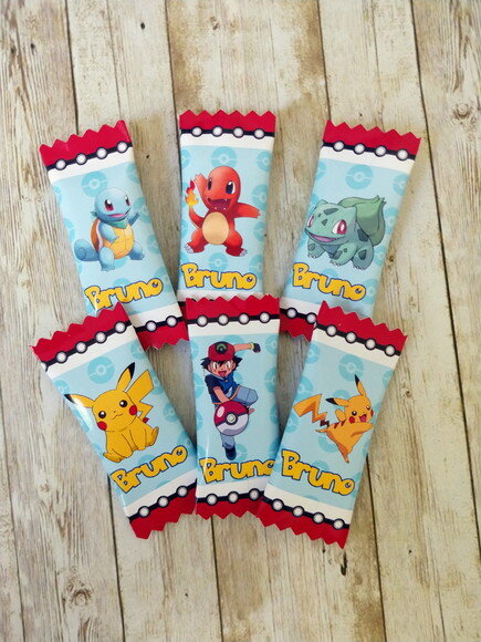 Bala Personalizada Pokémon | Lembrancinha Festa Infantil