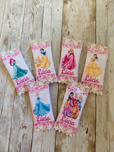 Bala Personalizada Princesas | Lembrancinha Festa Infantil