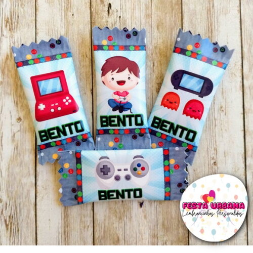 Bala Personalizada Videogame | Lembrancinha Festa Infantil