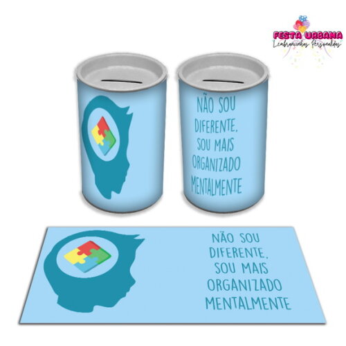 Adesivo Cofrinho Autismo | Tubolata Festa Infantil
