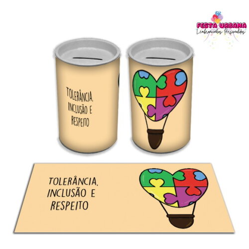 Adesivo Cofrinho Autismo | Tubolata Festa Infantil