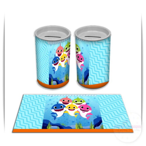 Adesivo Cofrinho Baby Shark | Tubolata Festa Infantil