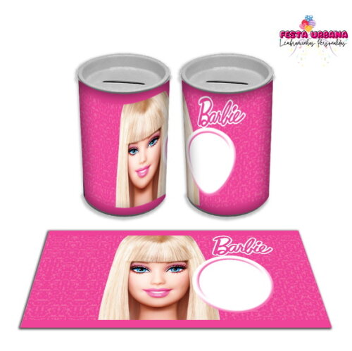 Adesivo Cofrinho Barbie | Tubolata Festa Infantil