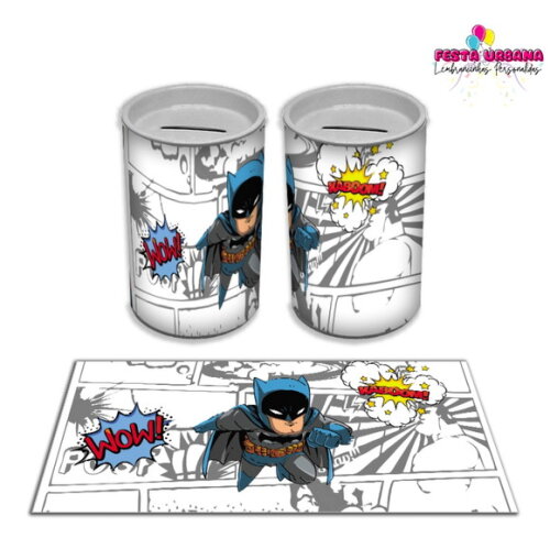 Adesivo Cofrinho Batman | Tubolata Festa Infantil