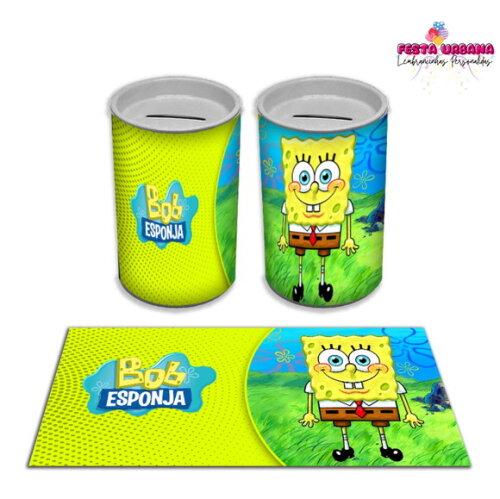 Adesivo Cofrinho Bob Esponja | Tubolata Festa Infantil