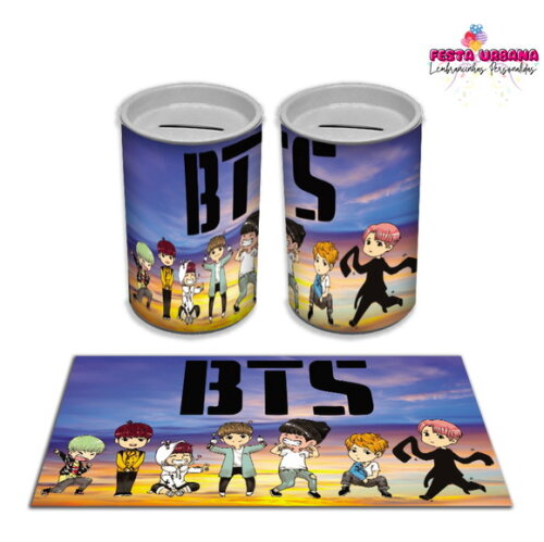 Adesivo Cofrinho BTS | Tubolata Festa Infantil