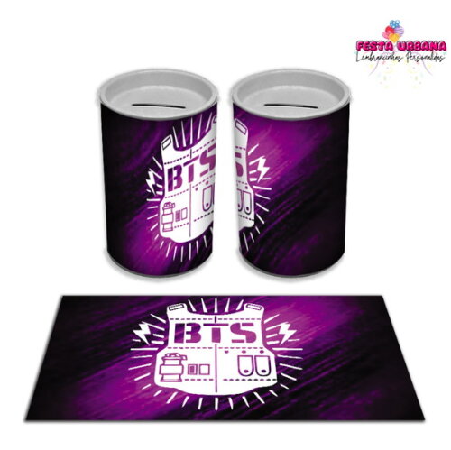 Adesivo Cofrinho BTS | Tubolata Festa Infantil