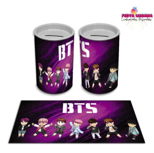 Adesivo Cofrinho BTS | Tubolata Festa Infantil