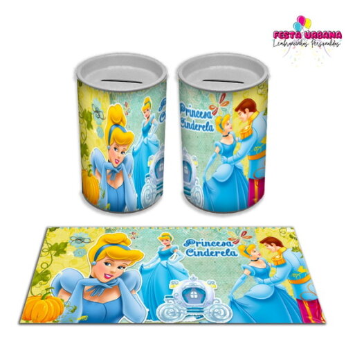 Adesivo Cofrinho Cinderela | Tubolata Festa Infantil