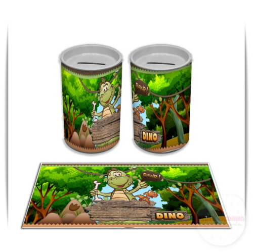 Adesivo Cofrinho Dinossauro Cute Baby | Tubolata Festa Infantil