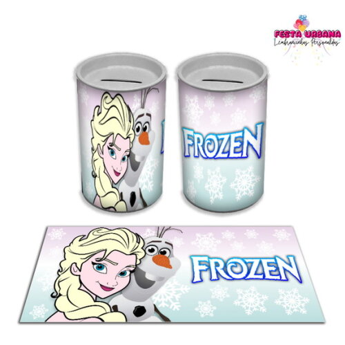 Adesivo Cofrinho Elsa Frozen | Tubolata Festa Infantil