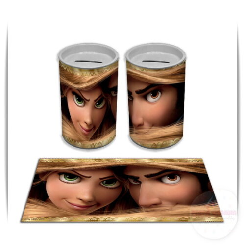Adesivo Cofrinho Enrolados Rapunzel | Tubolata Festa Infantil