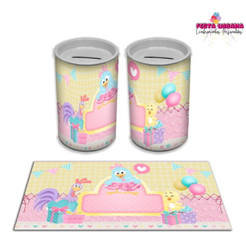 Adesivo Cofrinho Galinha Pintadinha Candy | Tubolata Festa Infantil