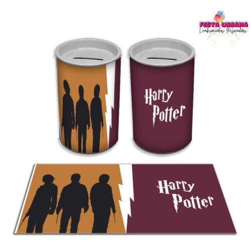 Adesivo Cofrinho Harry Potter | Tubolata Festa Infantil