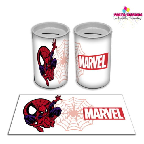 Adesivo Cofrinho Homem Aranha | Tubolata Festa Infantil
