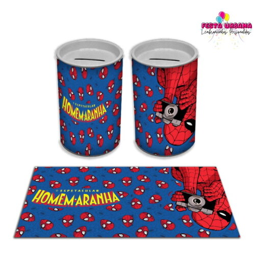 Adesivo Cofrinho Homem Aranha | Tubolata Festa Infantil